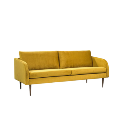 KRAGELUND Husum | 3. personers sofa | Gul velour